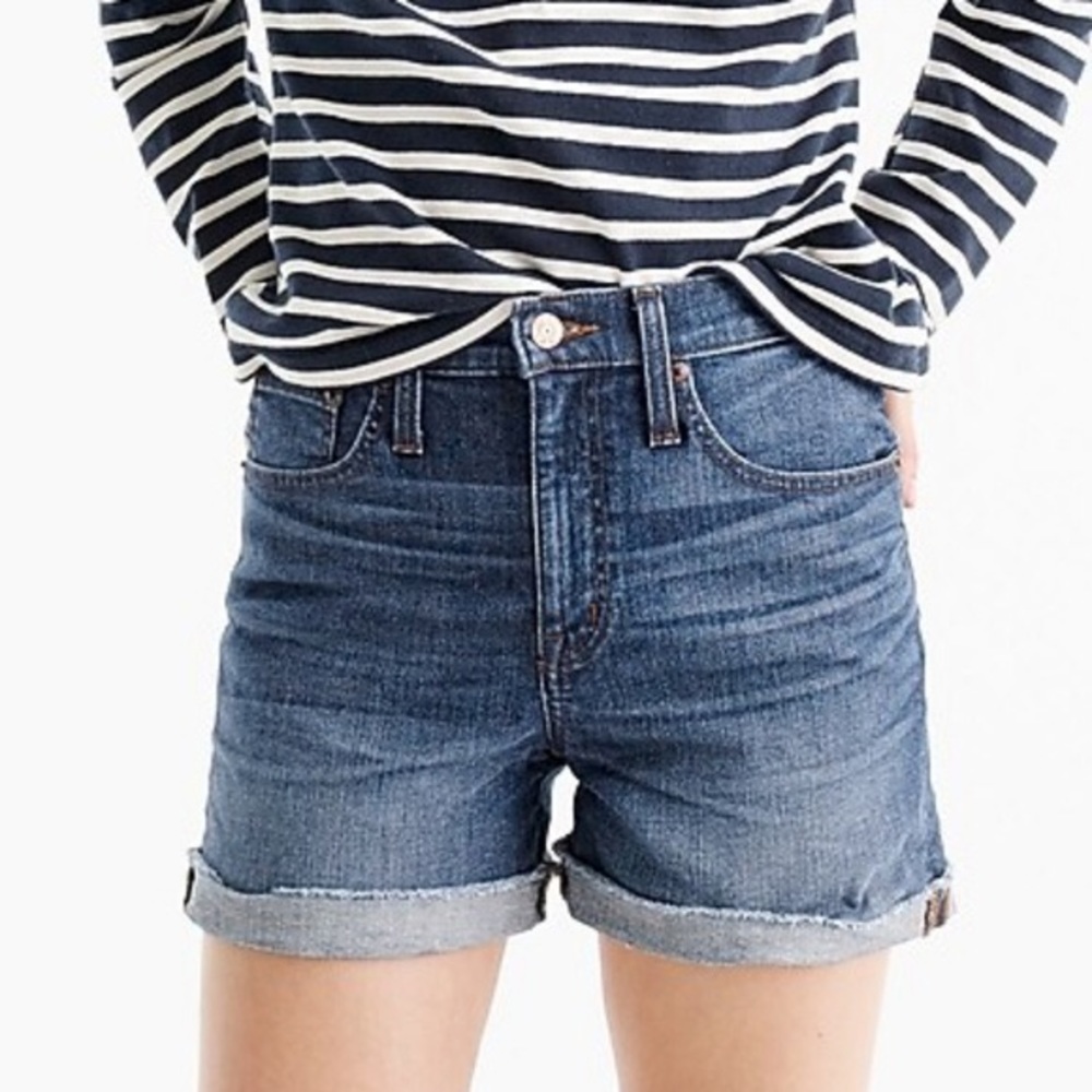 J. Crew High-Rise Denim Short in Brixton Wash
